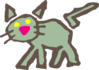 Green Cartoon Cat Clip Art